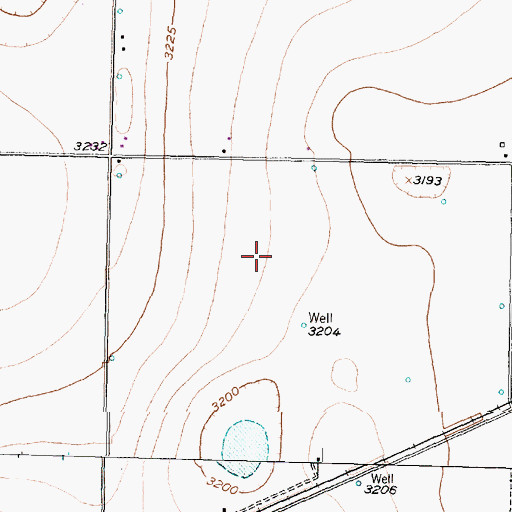 Topographic Map of Lubbock County Detention Center, TX