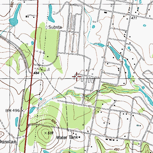 Topographic Map of Federal Correctional Institution Bastrop, TX