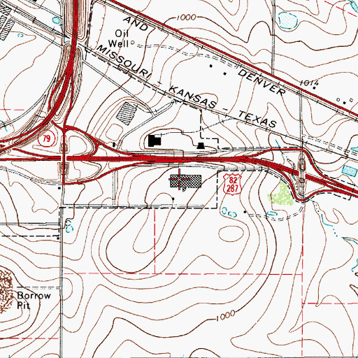 Topographic Map of Wichita County Jail Sprague Annex, TX