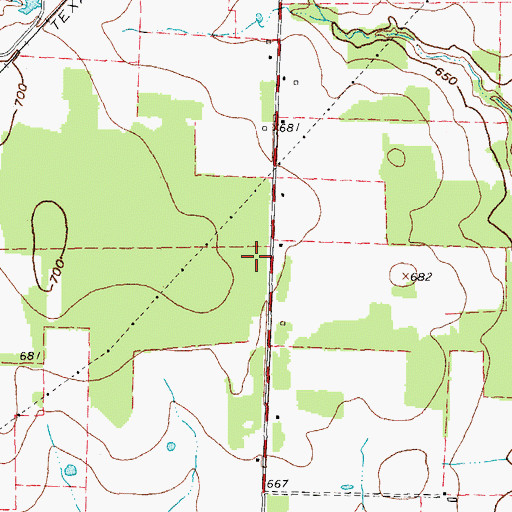 Topographic Map of Northeast Police Department, TX