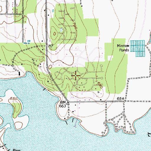 Topographic Map of Pelican Bay Police Department, TX