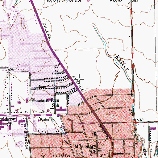 Topographic Map of Lancaster Police Department, TX