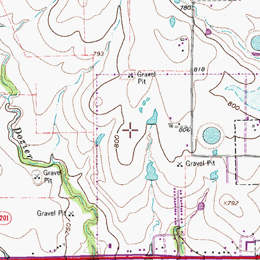 Topographic Map of Cooke County Sheriff, TX