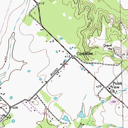 Topographic Map of Combine Police Department, TX