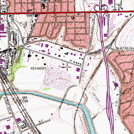 Topographic Map of Fort Worth Police Department Auto Pound, TX