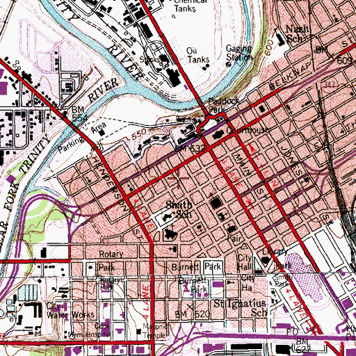 Topographic Map of Tarrant County Sheriff's Department, TX