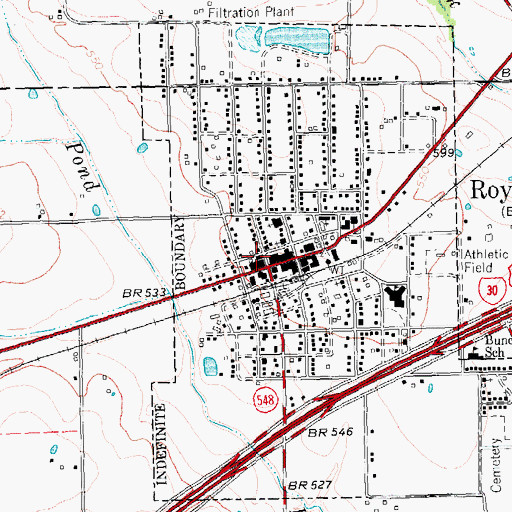 Topographic Map of Royse City Police Department, TX