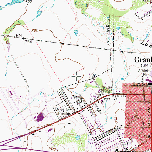 Topographic Map of Hood County Sheriff's Office, TX