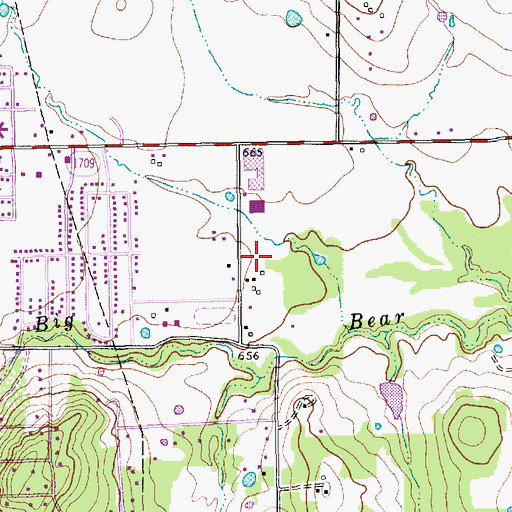 Topographic Map of Keller Police Department, TX