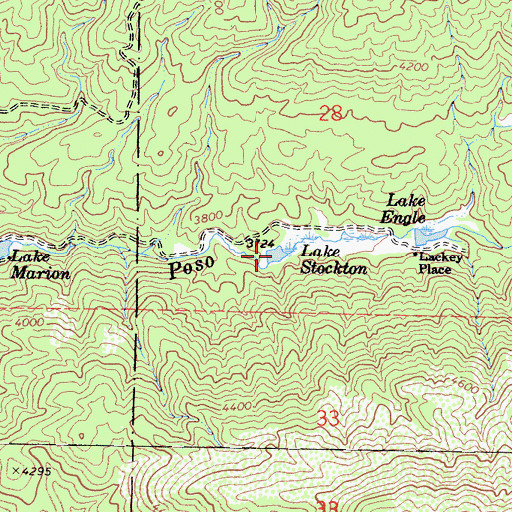 Topographic Map of Lake Stockton, CA