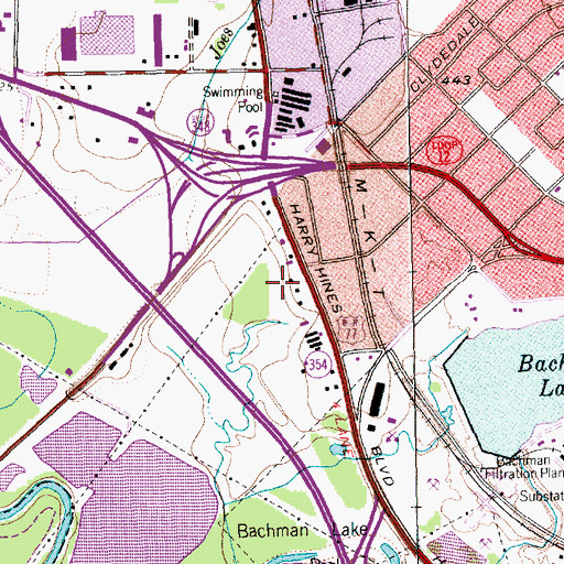 Topographic Map of Dallas Police Department - Northwest Patrol Division, TX