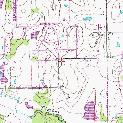 Topographic Map of Double Oak Police Department, TX
