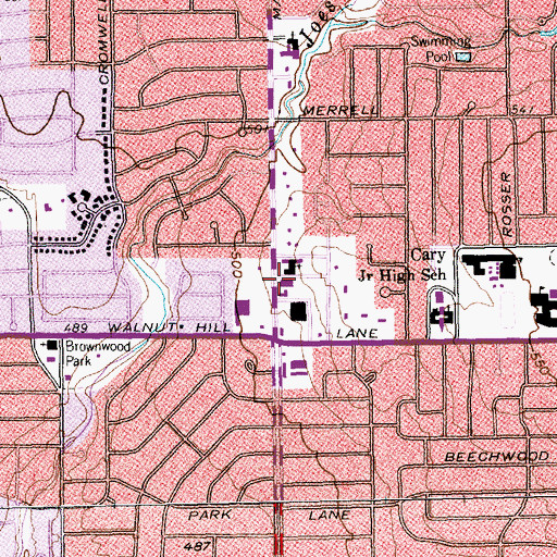 Topographic Map of Dallas County Constable's Office Precinct 3, TX