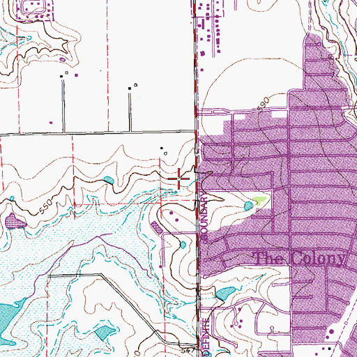 Topographic Map of Denton County Constable's Office Precinct 2, TX