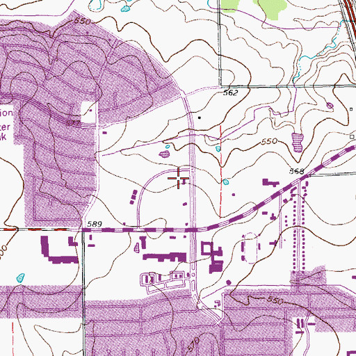 Topographic Map of Denton County Constable's Office Precinct 3, TX