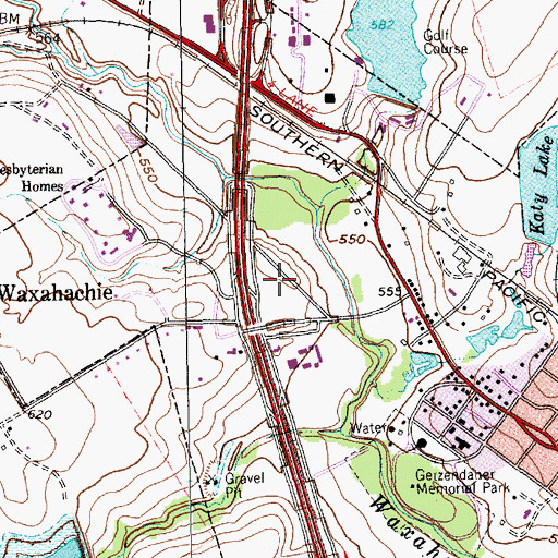 Topographic Map of Ellis County Constable's Office Precinct 2, TX