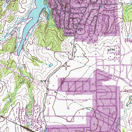 Topographic Map of Highland Village Police Department, TX