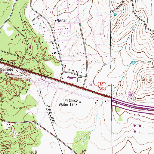 Topographic Map of Parker County Constable's Office Precinct 4, TX