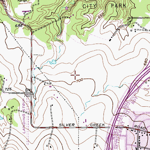 Topographic Map of White Settlement Independent School District Police Department, TX