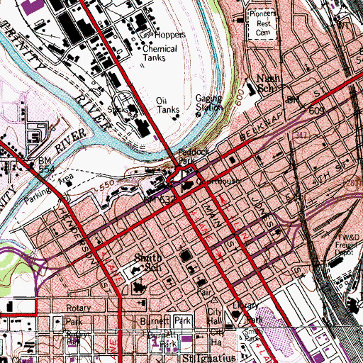 Topographic Map of Tarrant County Constable's Office Precinct 1, TX
