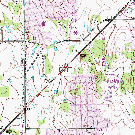 Topographic Map of Tarrant County Constable's Office Precinct 3, TX