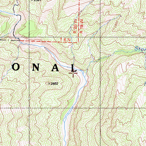Topographic Map of Stone Corral Creek, CA