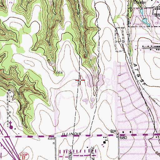 Topographic Map of Mountain View College Police Department, TX