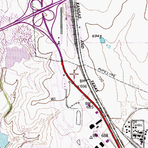 Topographic Map of Fort Worth Police Department North Division, TX