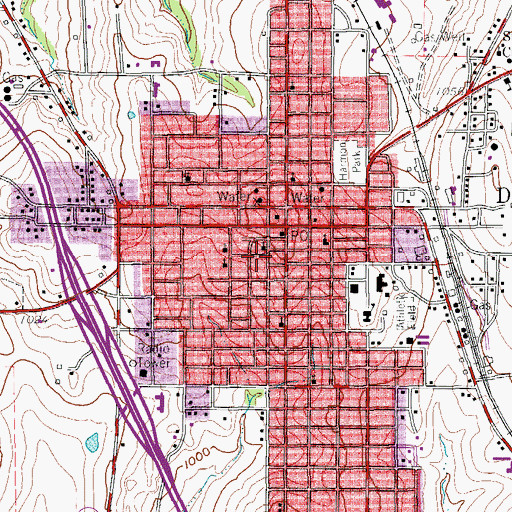 Topographic Map of Wise County Constable's Office Precinct 1, TX