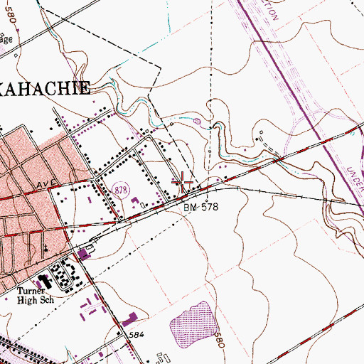 Topographic Map of Ellis County Sherriff's Office Law Enforcement Center, TX