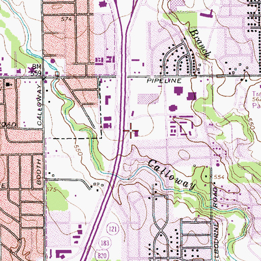 Topographic Map of Texas Highway Patrol Office, TX