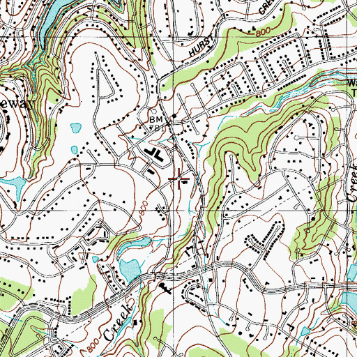 Topographic Map of Lakeway Police Department, TX