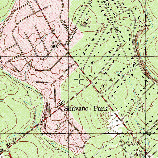 Topographic Map of Shavano Park Police Department, TX