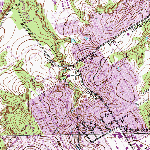 Topographic Map of Woodway Public Safety Department, TX