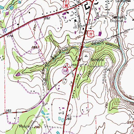 Topographic Map of Lavaca County Sheriff's Office, TX