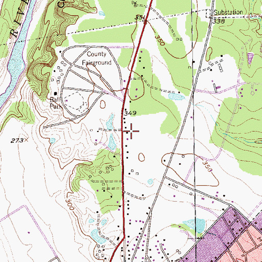 Topographic Map of Fayette County Sheriff's Office, TX