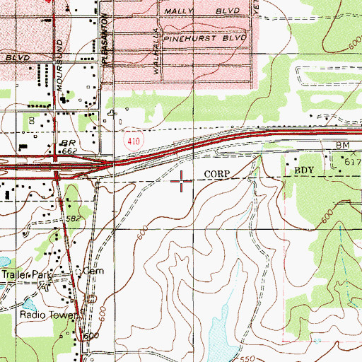 Topographic Map of San Antonio Police Academy, TX