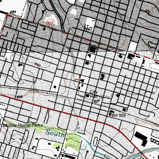 Topographic Map of Killeen Police Department North Precinct, TX