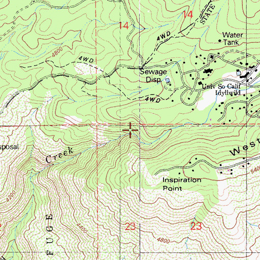 Topographic Map of Strawberry Valley, CA