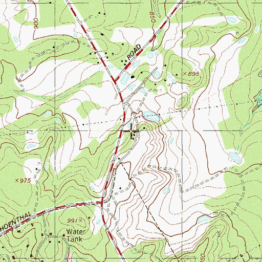 Topographic Map of Garden Ridge Police Department, TX