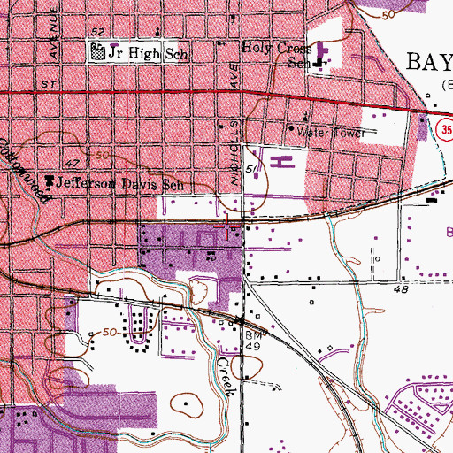 Topographic Map of Matagorda County Constable's Office Precinct 1, TX