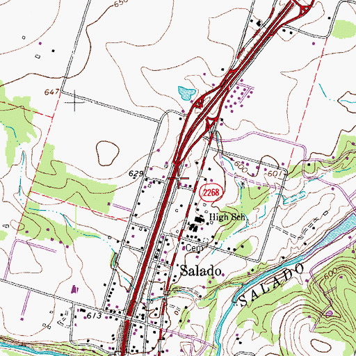 Topographic Map of Bell County Constable's Office Precinct 2, TX