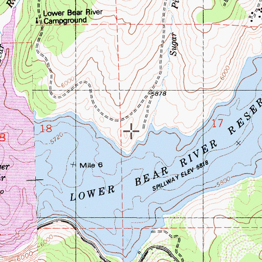 Topographic Map of Sugar Pine Creek, CA