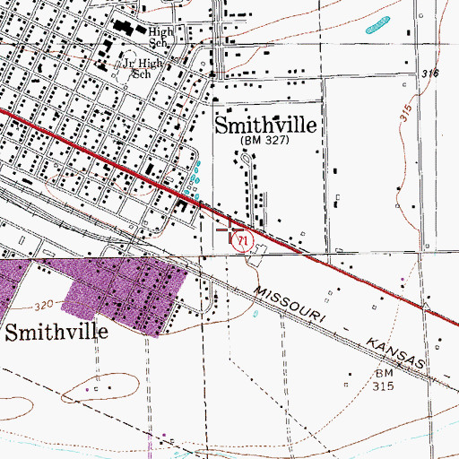 Topographic Map of Bastrop County Constable's Office Precinct 2, TX