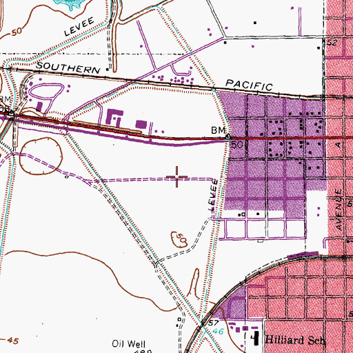 Topographic Map of Bay City Independent School District Police Department, TX