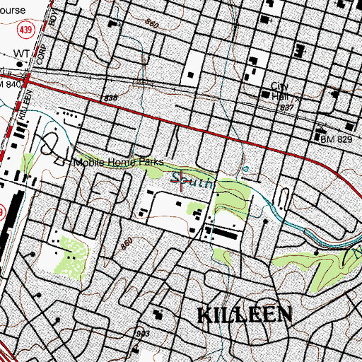 Topographic Map of Bell County Constable's Office Precinct 4, TX
