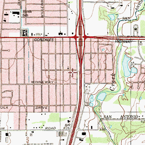 Topographic Map of Bexar County Constable's Office Precinct 4, TX