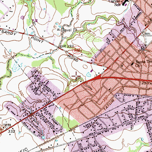 Topographic Map of Brazos County Sheriff's Office, TX