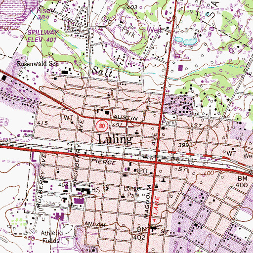 Topographic Map of Caldwell County Constable's Office Precinct 2, TX