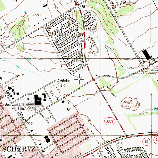 Topographic Map of Guadalupe County Constable's Office Precinct 3, TX